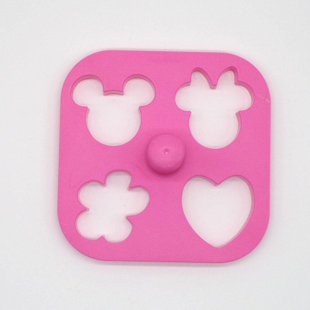 Tupperware Disney Minnie Mickey Mouse Cookie Dough Cutter Plastic Heart Flower